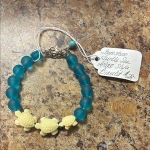 Ocean Blue Turtle Charm Bracelet